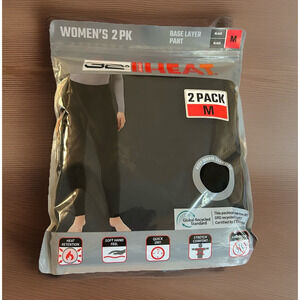 32 Degrees Heat Women's Base Layer Sz Medium Pant 2Pk Black Comfort Quick Dry M